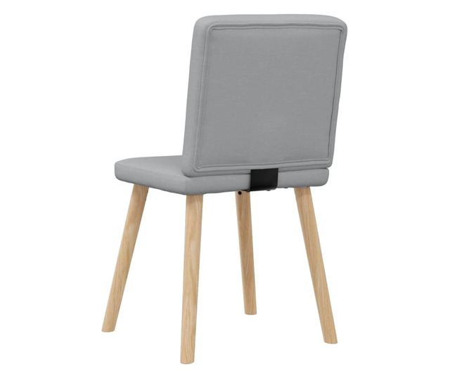 Jedilni stoli, komplet 6, svetlo sivi, blago