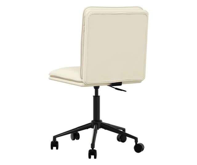 Jedilni stoli, 2 kosa, kremni, umetno usnje