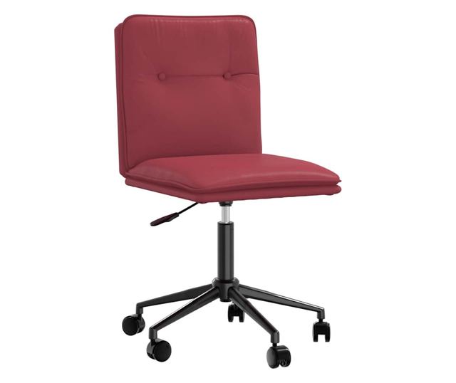 Jedilni stoli, 2 kosa, vinsko rdeči, umetno usnje