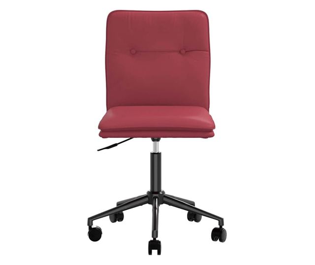 Jedilni stoli, 2 kosa, vinsko rdeči, umetno usnje