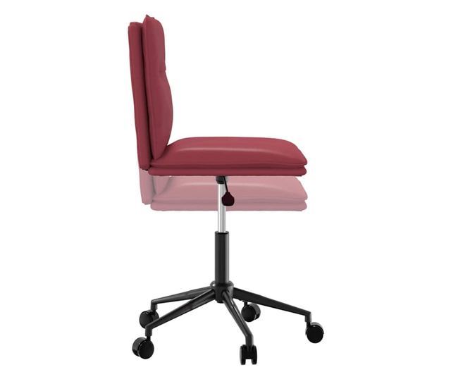 Jedilni stoli, 2 kosa, vinsko rdeči, umetno usnje