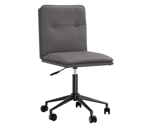 Jedilni stoli, 6 kosov, sivi, umetno usnje