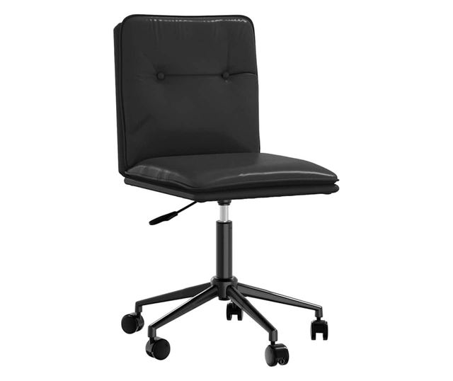 Jedilni stoli, 4 kosi, črno umetno usnje