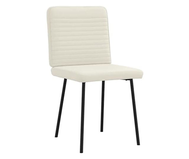 Jedilni stoli, 4 kosi, kremni, žamet