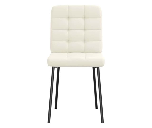 Jedilni stoli, 2 kosa, kremni, žamet