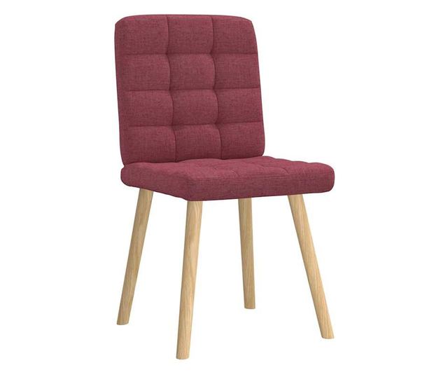 Jedilni stoli, 2 kosa, vinsko rdeča, tkanina