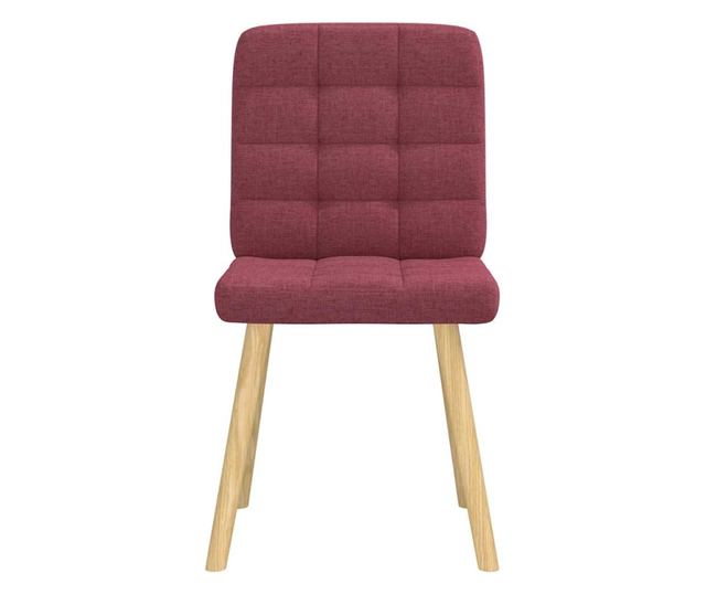 Jedilni stoli, 2 kosa, vinsko rdeča, tkanina