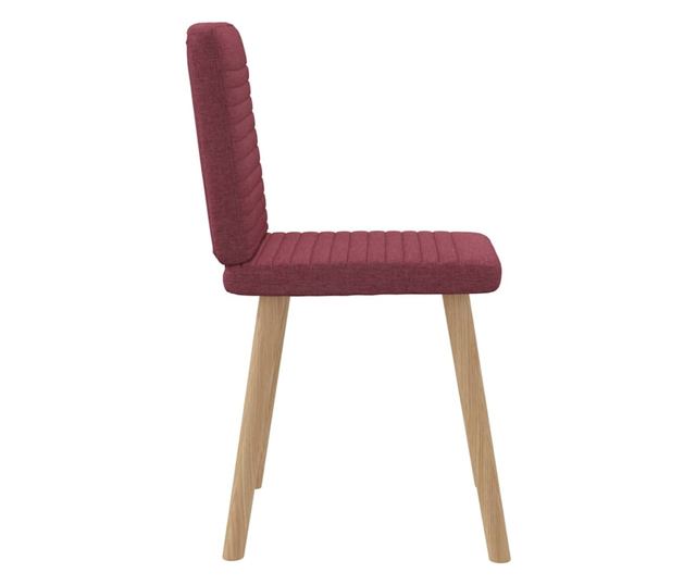 Jedilni stoli, 2 kosa, vinsko rdeča, blago