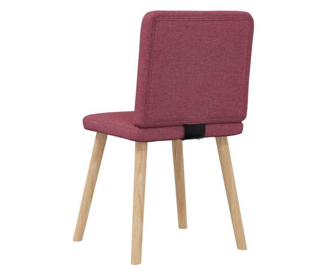 Jedilni stoli, 2 kosa, vinsko rdeča, blago