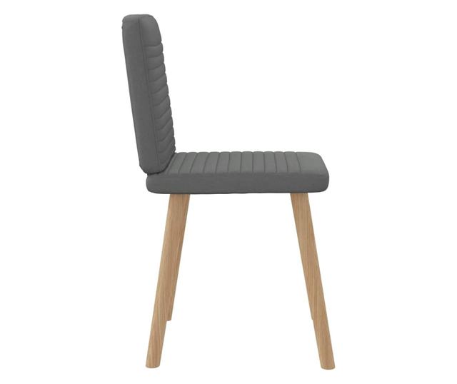 Jedilni stoli, 2 kosa, temno sivi, tekstil