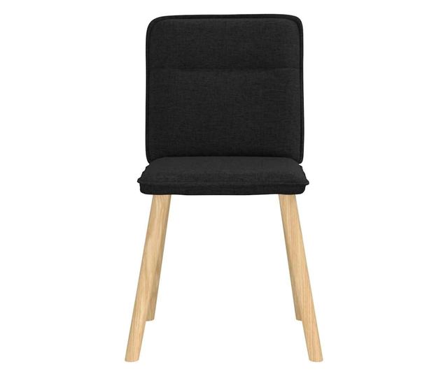 Kuhinjski stoli, 2 kosa, črni, tekstil