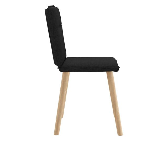 Kuhinjski stoli, 2 kosa, črni, tekstil