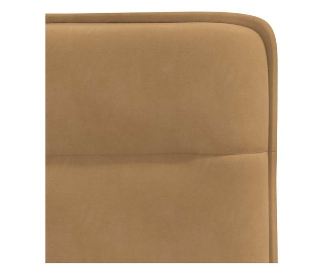 Kuhinjski stoli, 2 kosa, rjavi, žamet