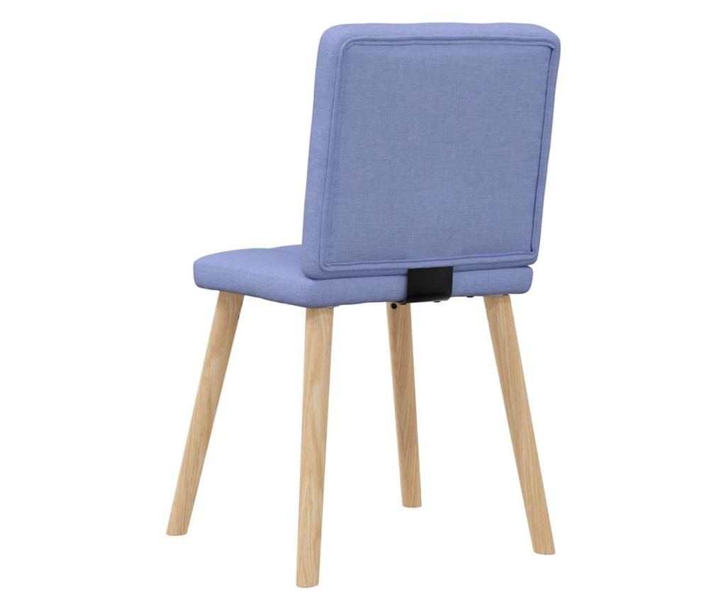 Jedilni stoli 6 kosov Jeans modra tkanina - 6