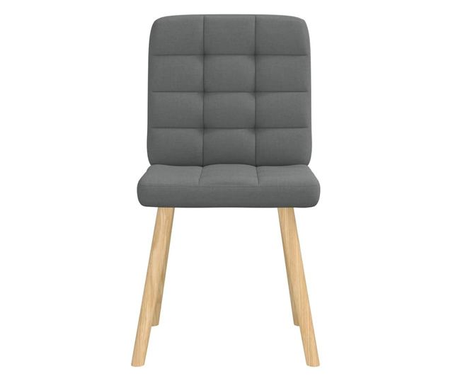 Kuhinjski vrtljivi stoli, 4 kosi, temno sivi, tekstil