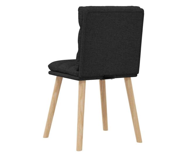 Kuhinjski stoli, 2 kosa, črni, tekstil