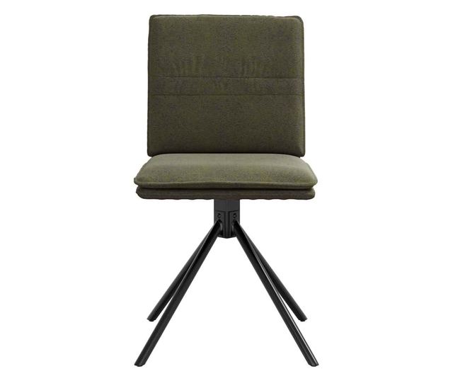 Vojaško zeleni jedilni stol iz umetnega usnja