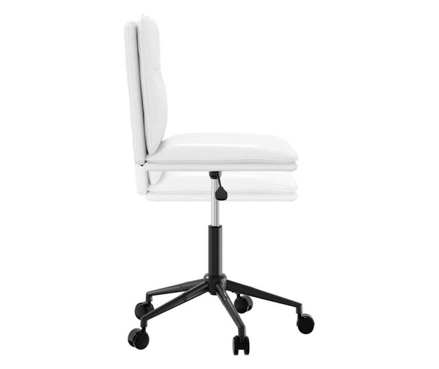 Kuhinjski stol, bel, umetno usnje