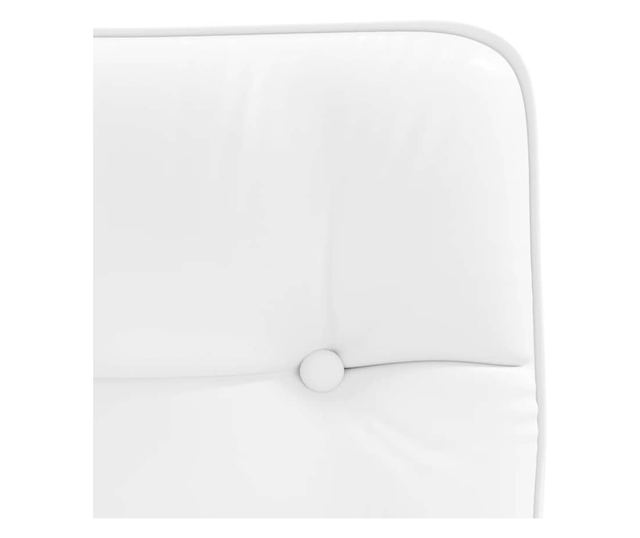 Kuhinjski stol, bel, umetno usnje