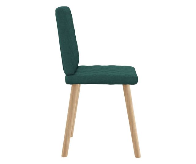 Jedilni stoli, 2 kosa, temno zelena, blago