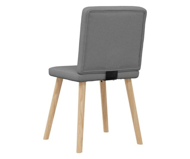 Jedilni stoli, 2 kosa, temno siva, tekstil