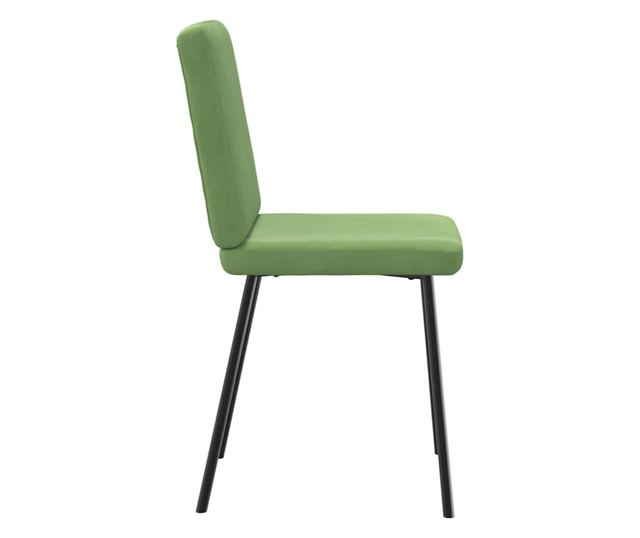 Jedilni stoli, komplet 4, svetlo zelena, žamet