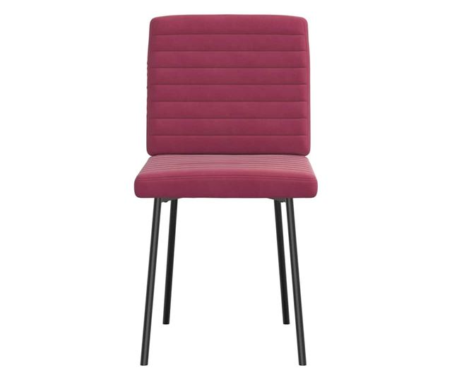 Kuhinjski stoli, 6 kosov, vinsko rdeča, žamet