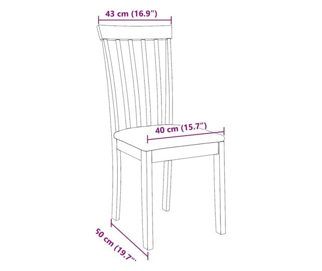 Jedilni stoli z blazinami 2 kosa masiven kavčukov les bela