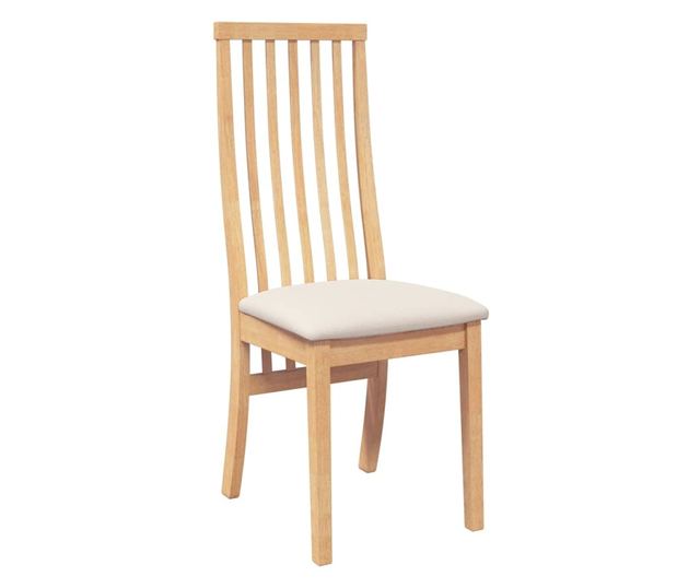 Jedilni stoli z blazinami, 2 kosa, masiven les kavčukovca