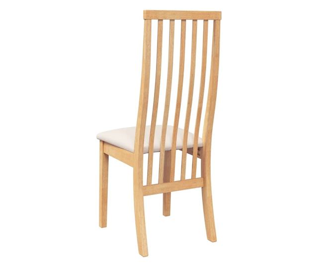 Jedilni stoli z blazinami, 2 kosa, masiven les kavčukovca