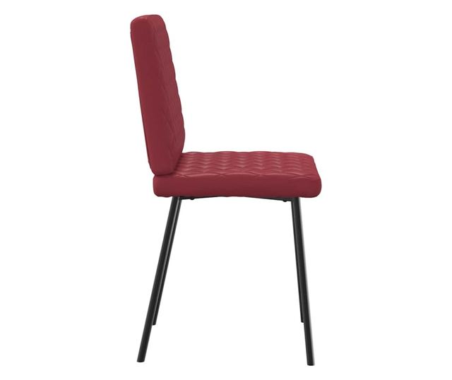 Jedilni stoli, komplet 4, vinsko rdeča, umetno usnje