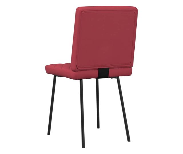 Jedilni stoli, komplet 4, vinsko rdeča, umetno usnje