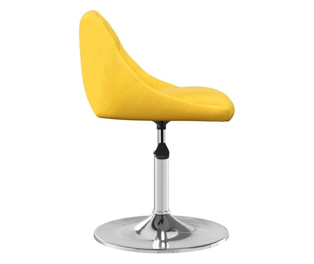 Okretne blagovaonske stolice, 6 kom, Senf žuta, Baršun