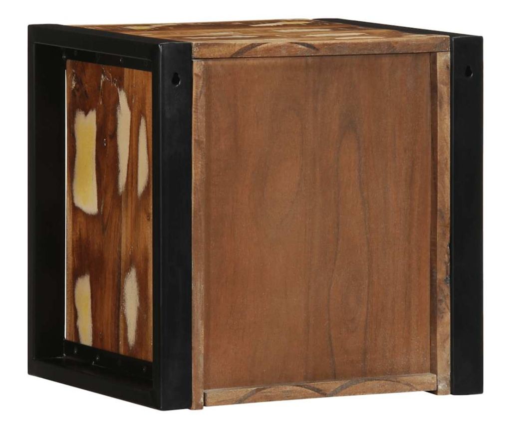 Noćni Ormarić 2 Komada Višebojni 40x35x40 Cm Masivno Reciklirano Drvo - 7