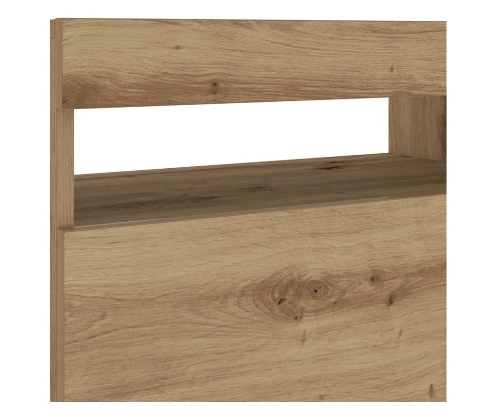 Noćni ormarić s LED svjetlima, Artisan Oak, 60x35x40cm, obrađeno drvo - 10