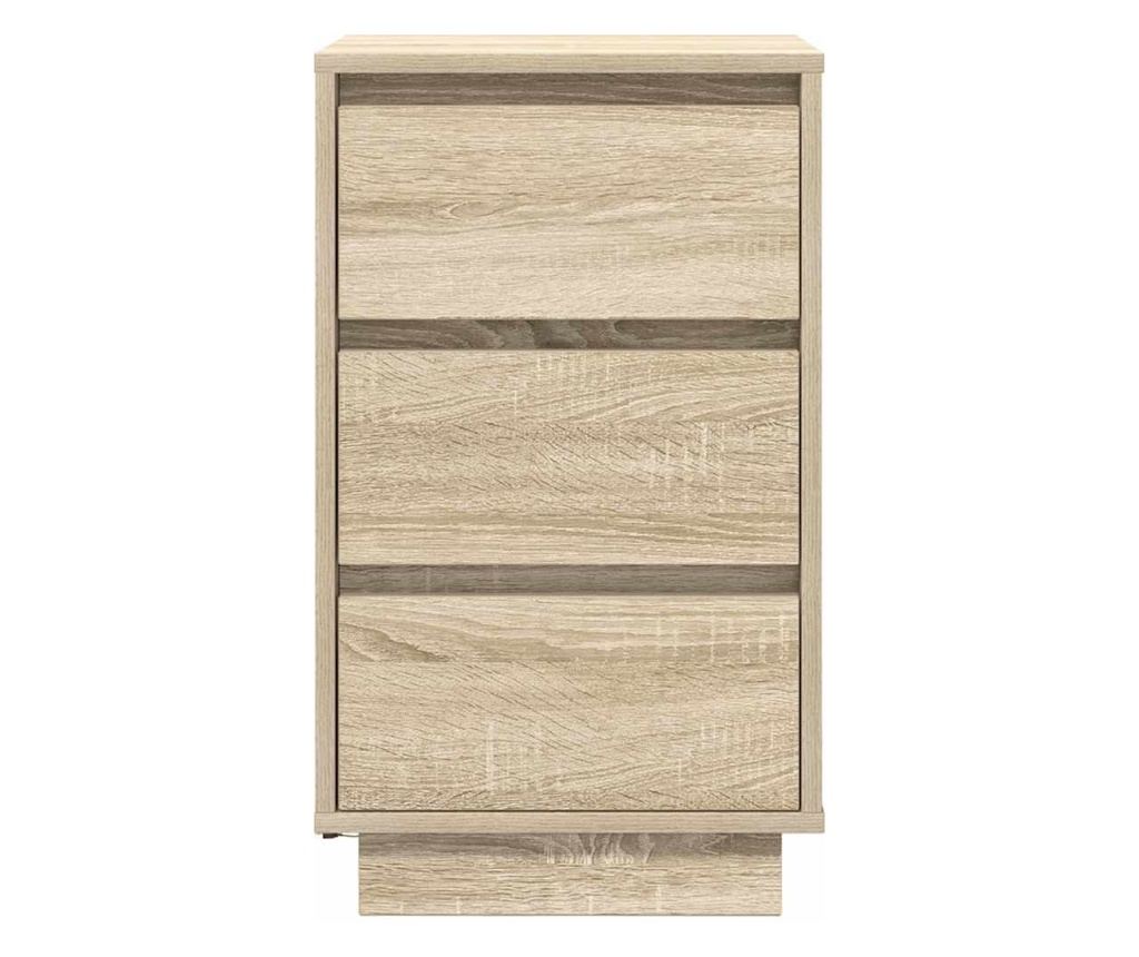 Noćni ormarić s LED svjetlima Sonoma hrast 38x34x65 cm - 7