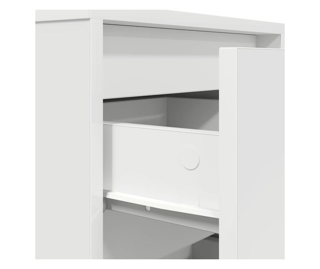 Noćni ormarić s LED svjetlima bijeli 38x34x65 cm - 9
