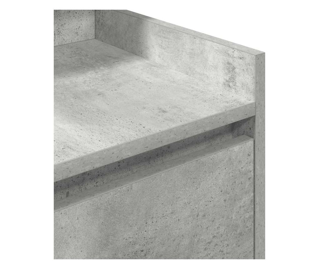 Noćni ormarić s 2 ladice, 2 komada, betonsko siva 38x34x80 cm - 9