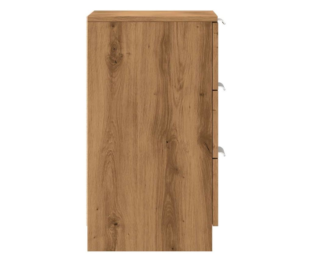 Noćni ormarić, 2 kom, Artisan Oak, 40x36x65 cm, obrađeno drvo - 6