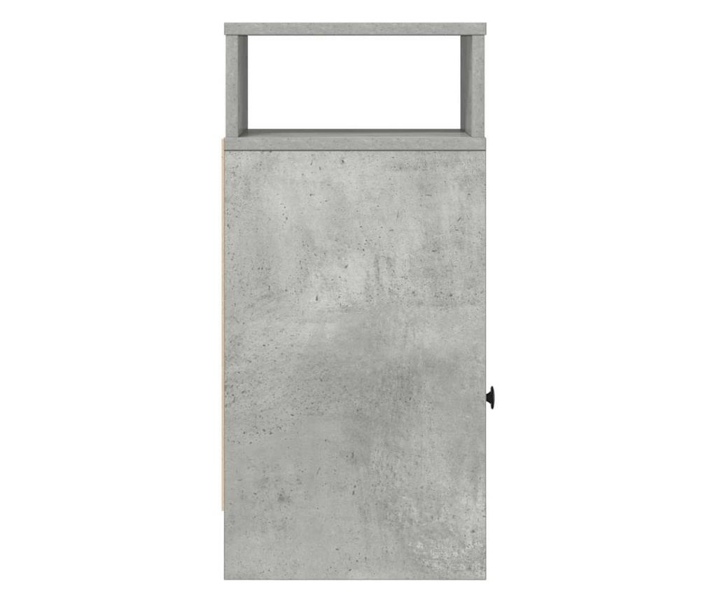 Noćni ormarić s ladicom sivi beton 25x31x66 cm - 6