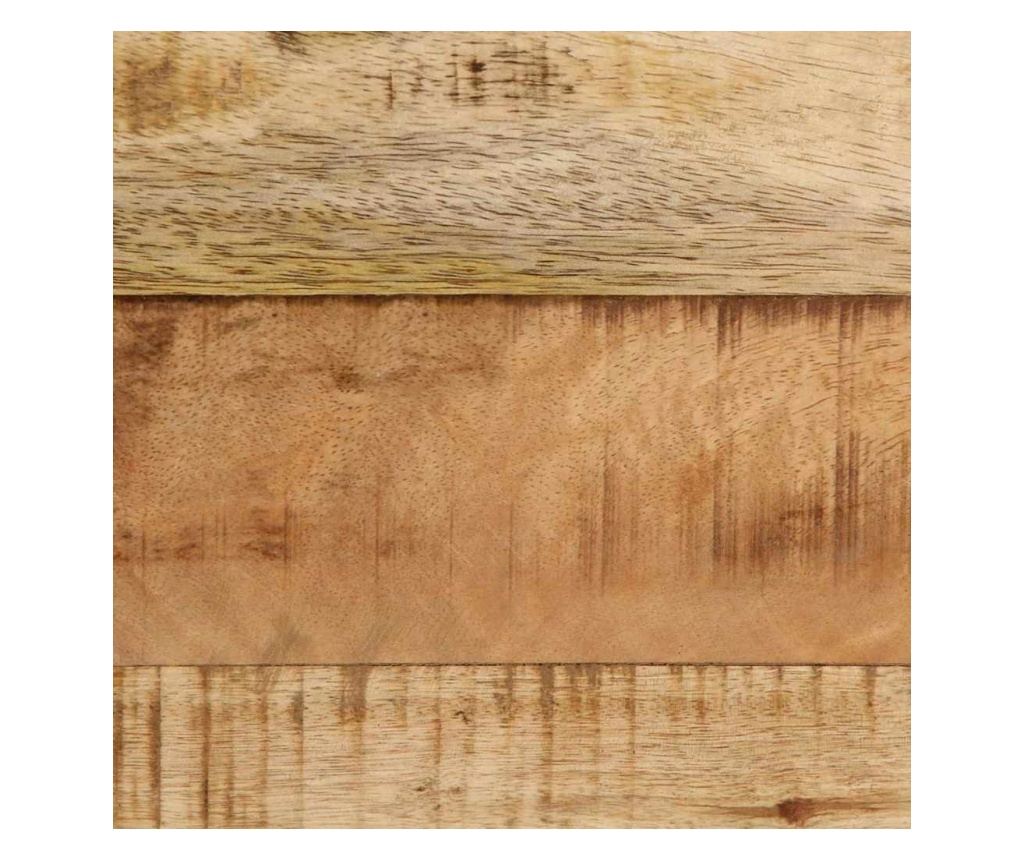 Smeđi noćni ormarić 40 x 40 x 59 cm od masivnog drva manga - 12