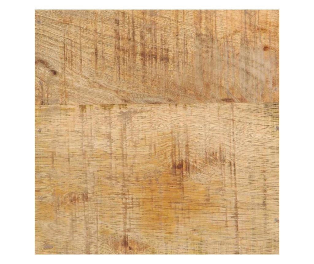Smeđi noćni ormarić 30 x 30 x 40 cm od punog drva manga - 12