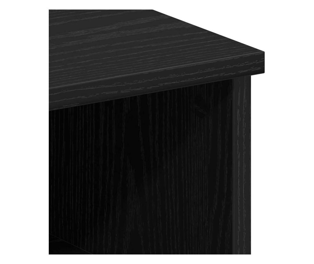 Noćni ormarić s ladicom Crni hrast 50 x 32 x 60 cm Kompozitno drvo - 9