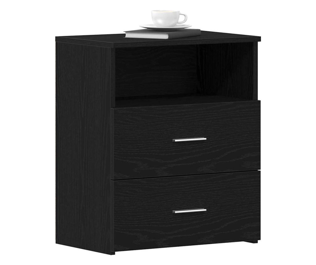 Noćni ormarić 2 kom Crni hrast 50 x 32 x 60 cm Kompozitno drvo - 3