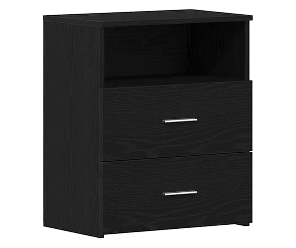 Noćni ormarić 2 kom Crni hrast 50 x 32 x 60 cm Kompozitno drvo - 6