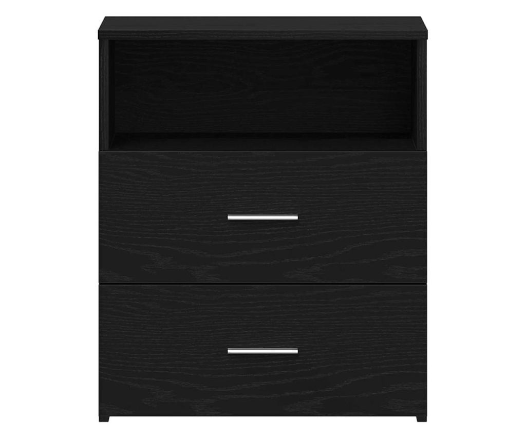 Noćni ormarić 2 kom Crni hrast 50 x 32 x 60 cm Kompozitno drvo - 8