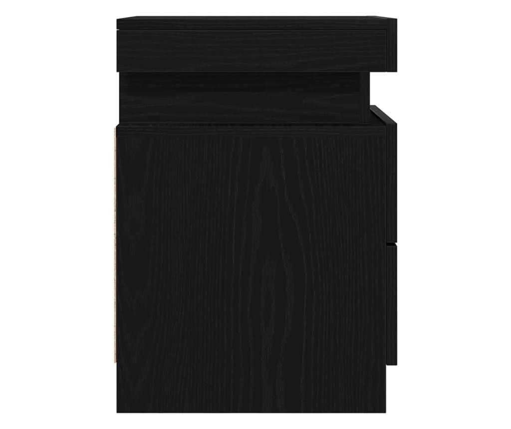 Noćni ormarić s ladicom crni hrast 35 x 39 x 55 cm kompozitno drvo - 8