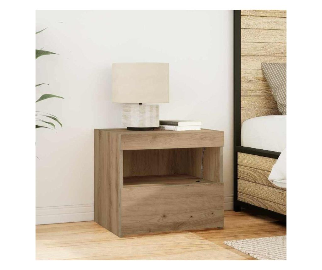 Artisan Oak Noćni Ormarić 50 X 40 X 45 Cm Kompozitno Drvo - 3