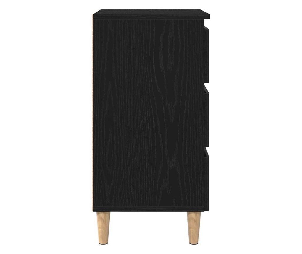Crni ormarić za noćni ormarić 40 X 35 X 69 Cm Kompozitno drvo - 7