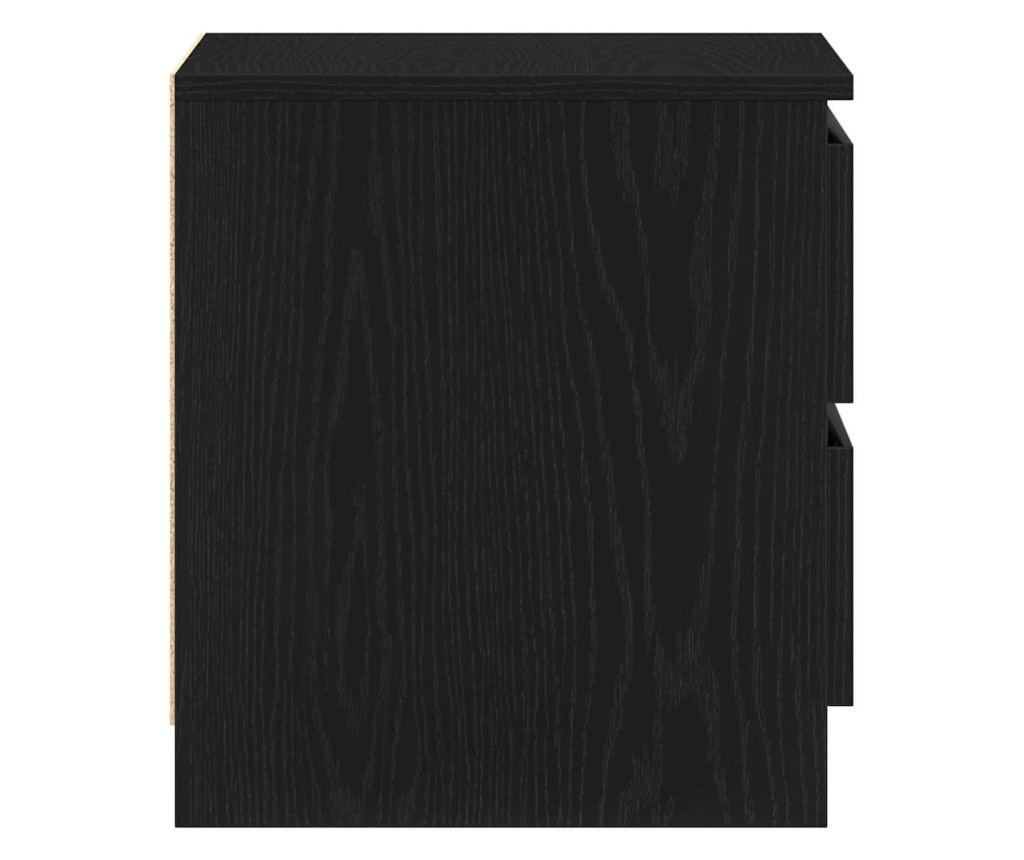 Noćni ormarić s ladicom 2 kom Crni hrast 50 x 40 x 43,5 cm - 9